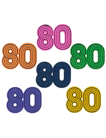 10 konfet na dřevěný stůl z 80. let 3 x 3 cm