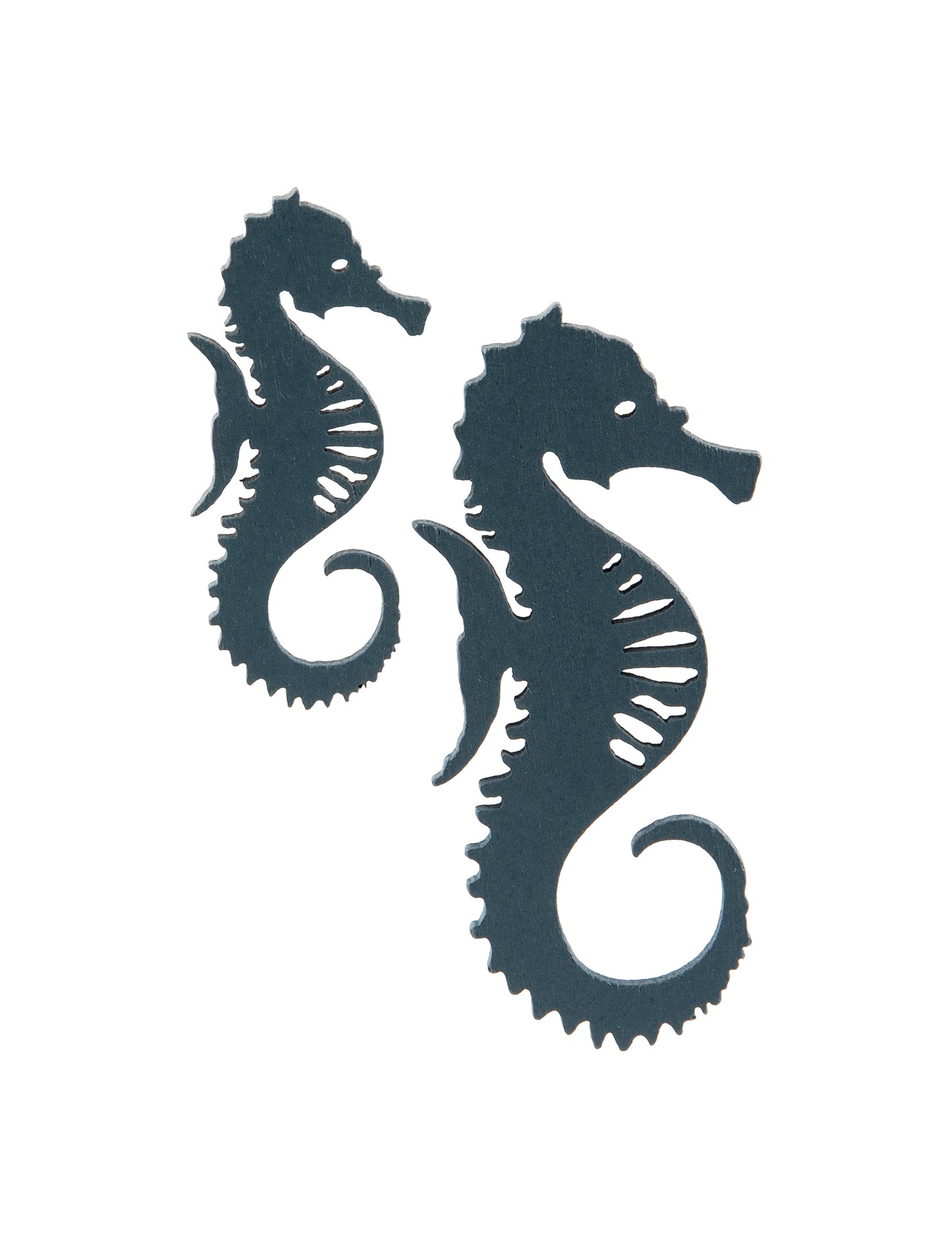 10 dřevěných konfet s modrými mořskými koníky, 6 a 4,5 cm