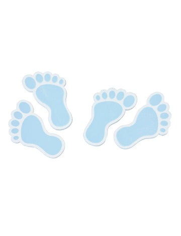 10 modrých dřevěných konfet pro miminko