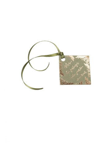 10 kartonových děkovných štítků pampa khaki a saténové stuhy na svatbu