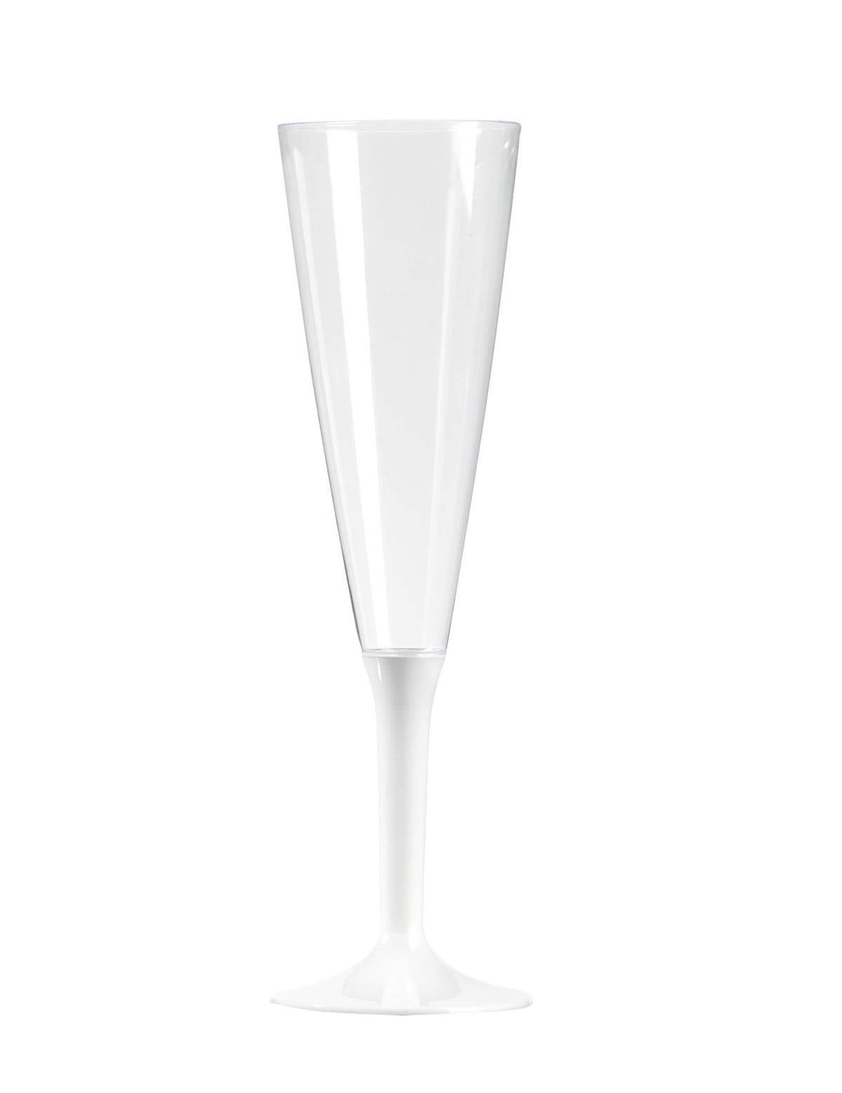 Flétna na šampaňské na oslavu s bílou nožkou 150 ml