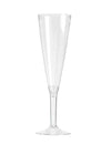 Flûte à champagne pied cristal pour fête transparente