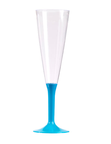 10 tyrkysových fléten na šampaňské 150 ml v plastu