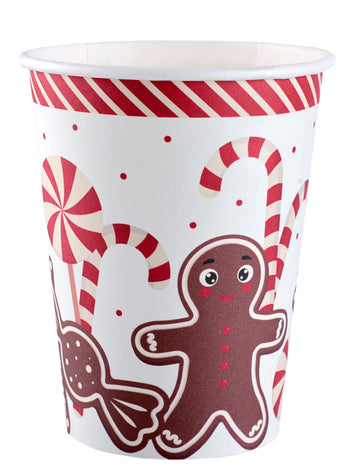 10 kelímků s motivem vánočních pamlsků 27 cl v kartonu