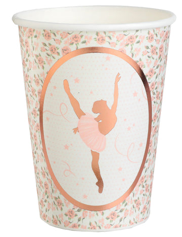 10 kartonových kelímků Ballerina 7,8 x 9,7 cm