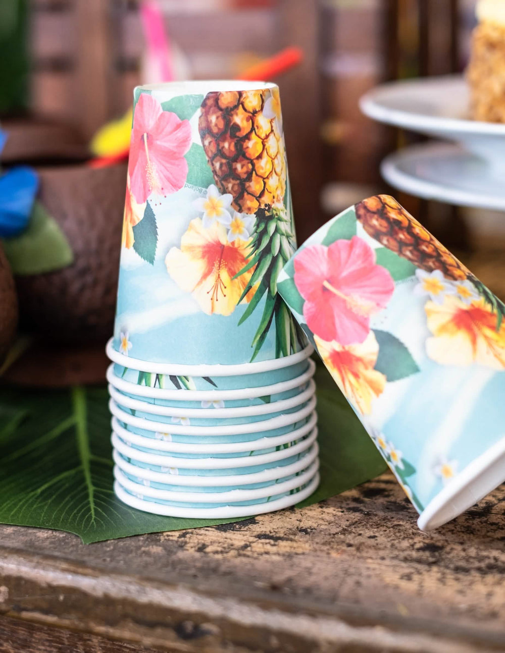 Detail na vzory kelímků Hawaii party