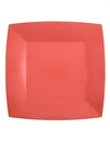 Assiettes carrées en carton originales pour fête rouge