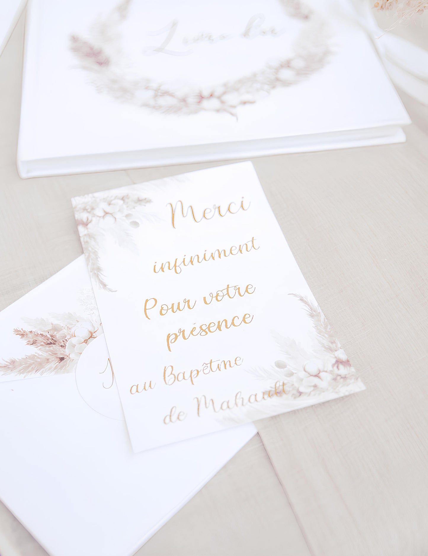 10 pozvánek pampas a bavlněné květy 10 x 15 cm s obálkami 