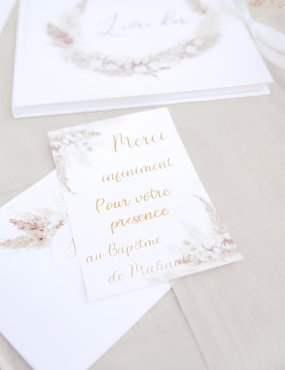 10 pozvánek pampas a bavlněné květy 10 x 15 cm s obálkami 