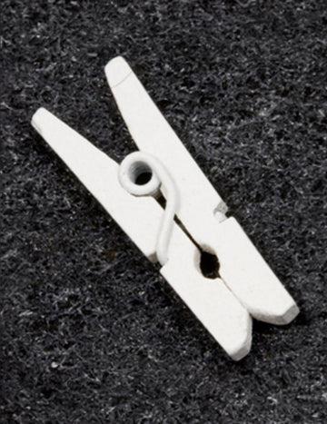 10 mini bílých dřevěných kolíčků na prádlo 2,5 cm