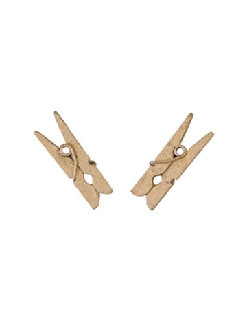 10 mini dřevěných kolíčků na prádlo růžovo-zlaté 2,5 cm