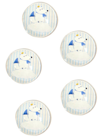 10 dekorativních skleněných granulí z modré lišky 2.5 cm pro miminko