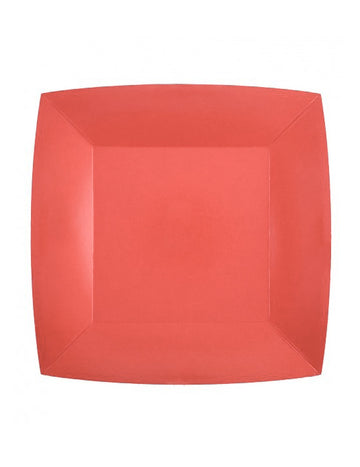 10 malých čtvercových červených kartonových desek 18 cm na dezert