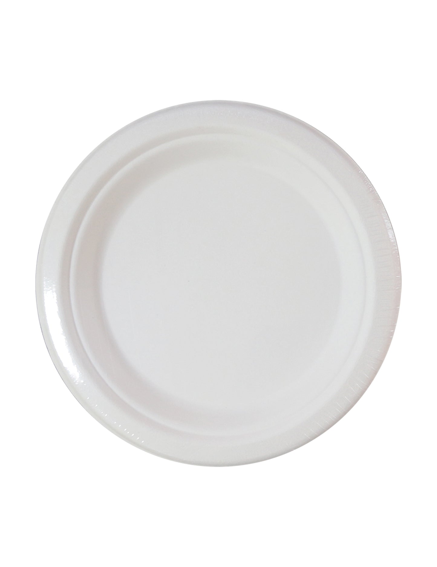 10 malých bílých plátů z třtinových vláken 18 cm kompostovatelné