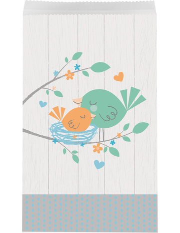 10 papírových sáčků hello baby blue 20 x 11 cm dárkové tašky