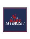 Serviettes en papier Allez la France bleu marine avec coq rouge et liseré tricolore