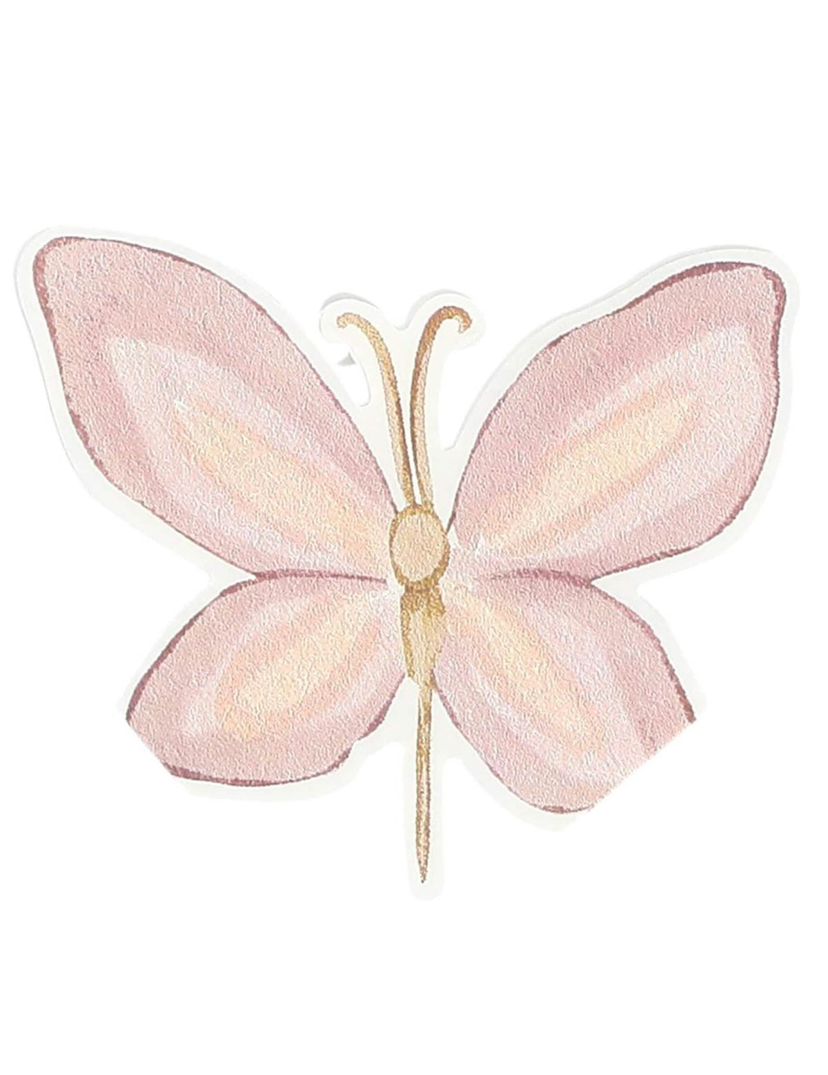 Serviettes en papier fée pour fête rose pastel et lilas avec motif papillon