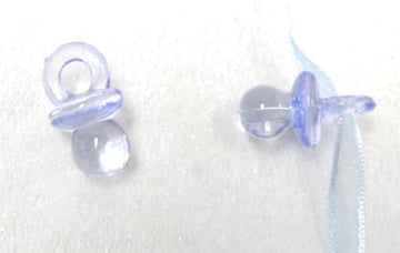 10 dudlíků z plexiskla světle modré 2,5 cm na dekoraci 