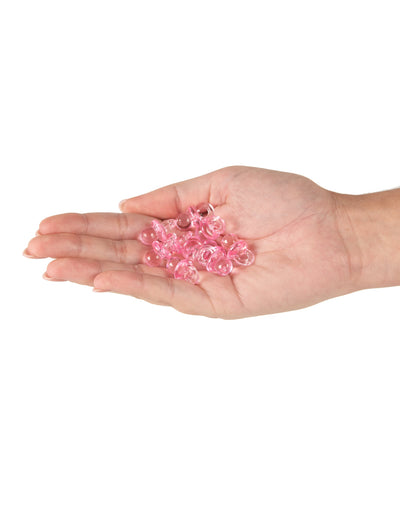 10 růžových dudlíků z plexiskla 2.5 cm na ozdobu