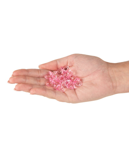 10 růžových dudlíků z plexiskla 2.5 cm na ozdobu