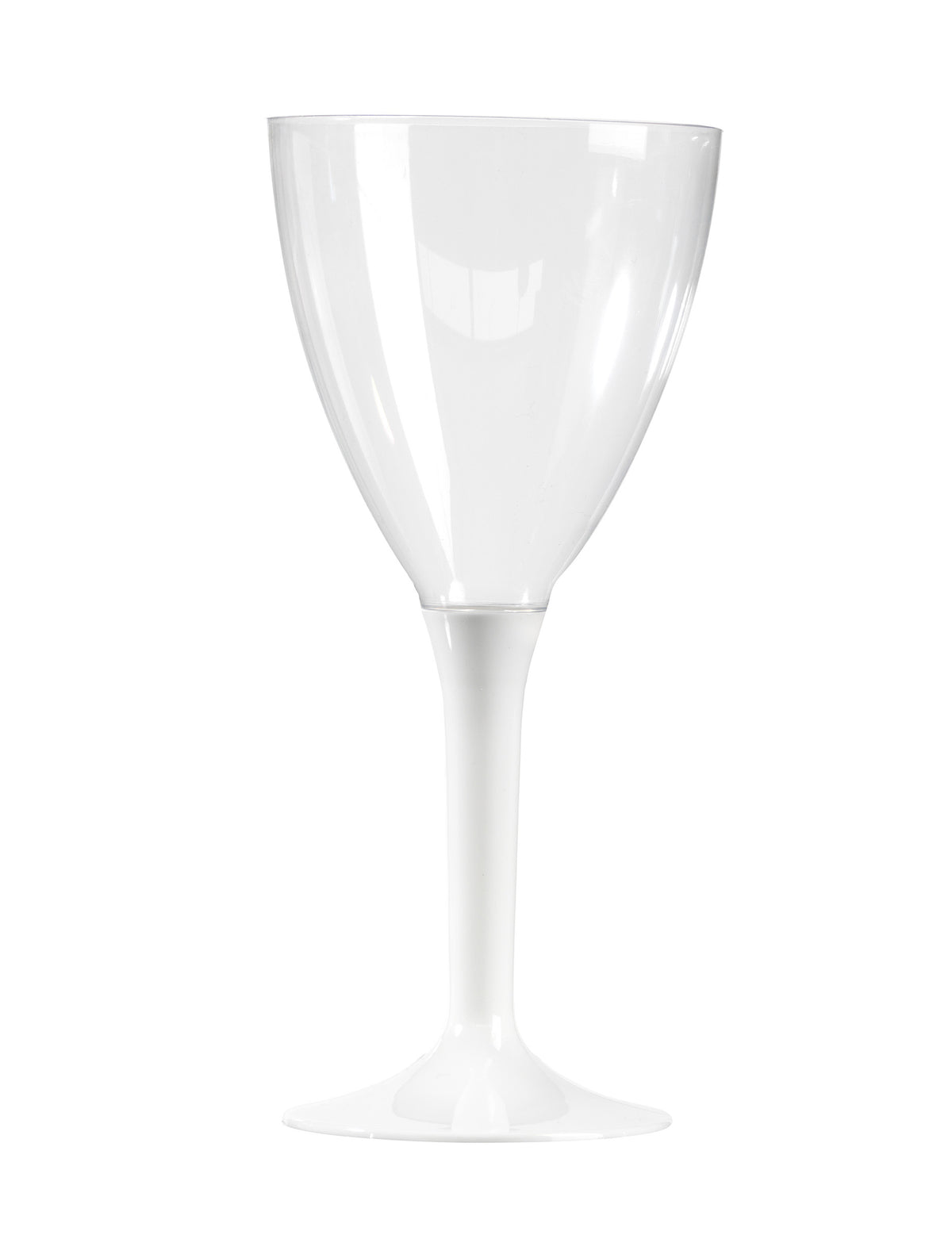 Verres à vin en plastique pour fête blanc