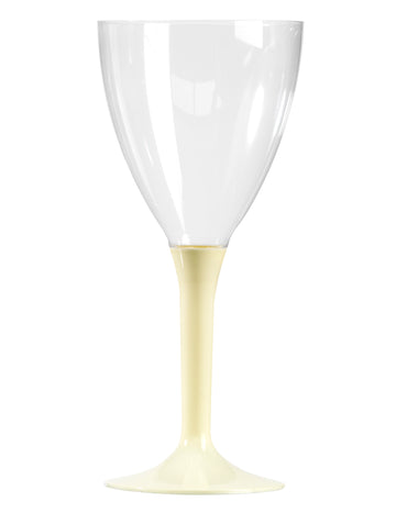 10 plastových sklenic na víno se stopkou ze slonoviny 160 ml