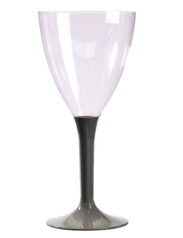 10 průhledných sklenic na víno s taupe dnem 160 ml