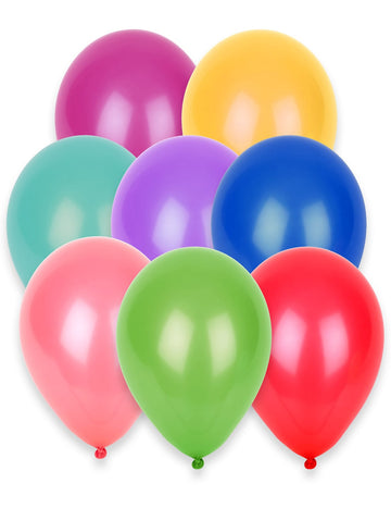 Ballons multicolores pour fête lot de 100 aux couleurs vives