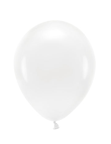 100 bílých pastelových latexových balónků 26 cm