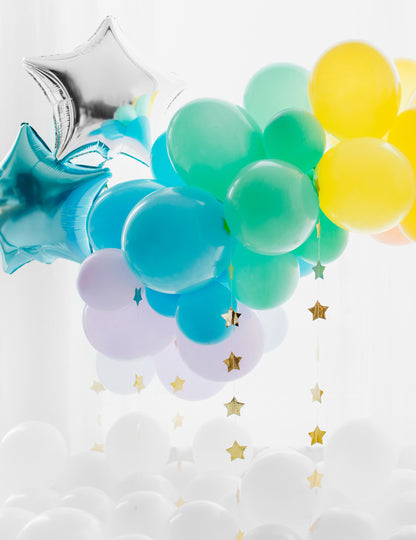 100 pastelově zelených latexových balónků 26 cm