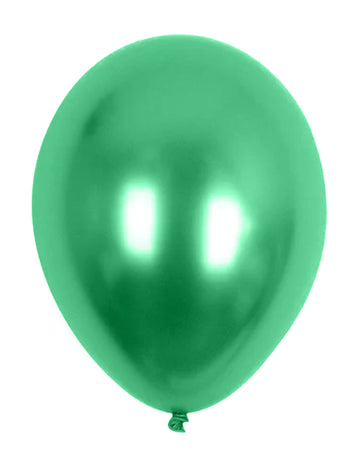 100 metalických zelených balónků 29 cm
