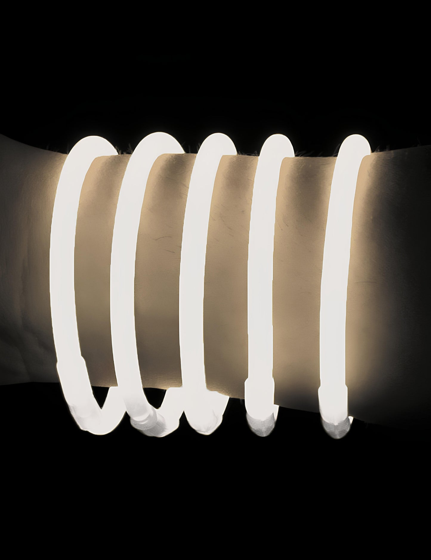 100 bracelets phosphorescents pour fête blancs