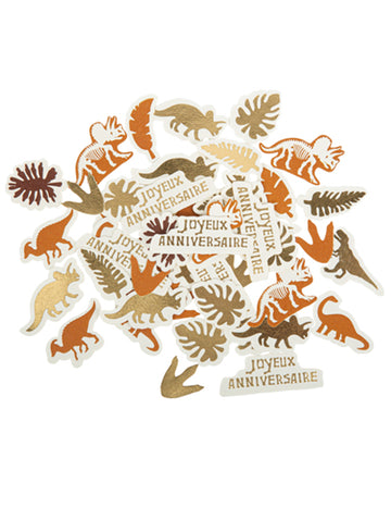 100 dinosauřích konfet 2 až 5,5 cm