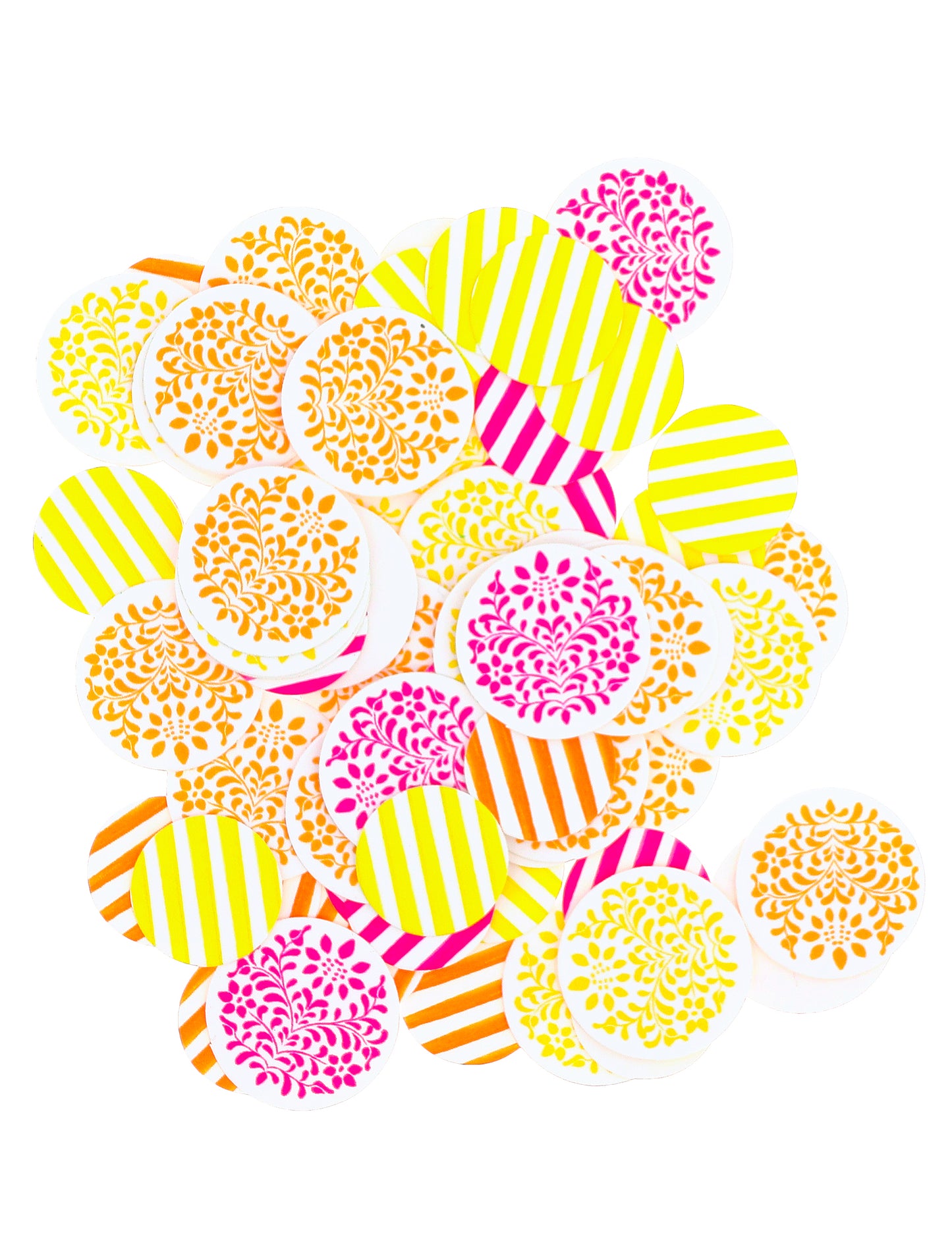 100 Konfetti aus Papier Pink Limonade 2,5 cm
