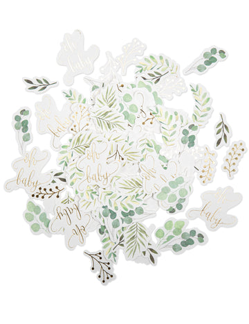 100oh baby rostlin a zlaté eukalyptové konfety pro miminko