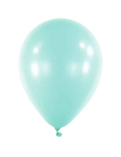 100 mini pastelových mintových latexových balónků 13 cm pro oblouk a kostky