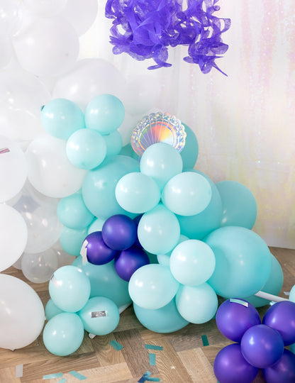 100 mini pastelových mintových latexových balónků 13 cm pro oblouk a kostky