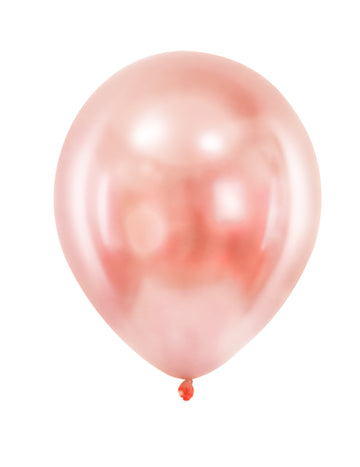 100 mini růžové zlaté metalické latexové balónky 13cm na párty