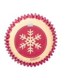 100 mini formiček na cukroví ve zlaté a červené barvě na Vánoce 