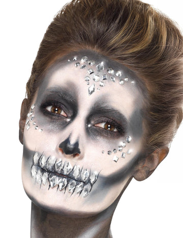 100 stříbrných korálků na obličej