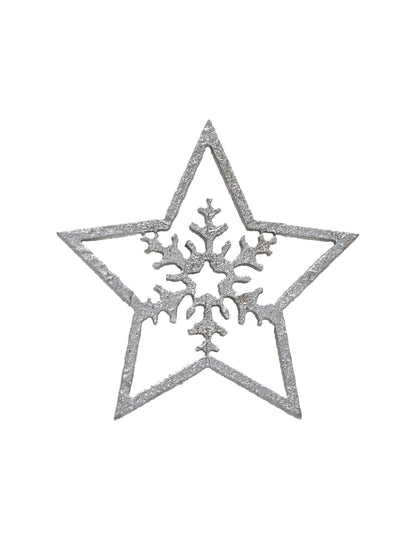 100 malých stříbrných hvězdných dekorací 