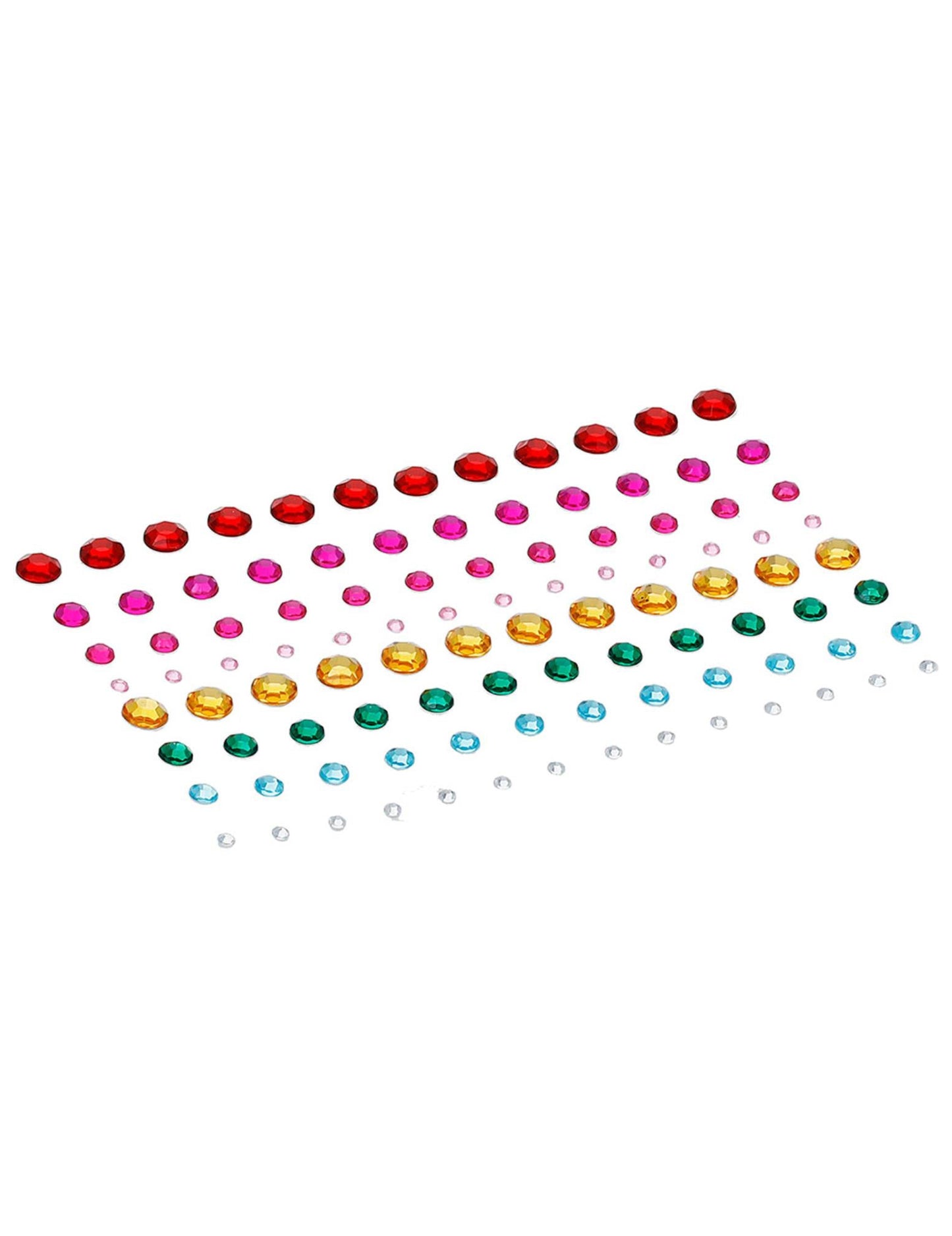 Vue d'ensemble des strass pour visages pour adulte multicolores