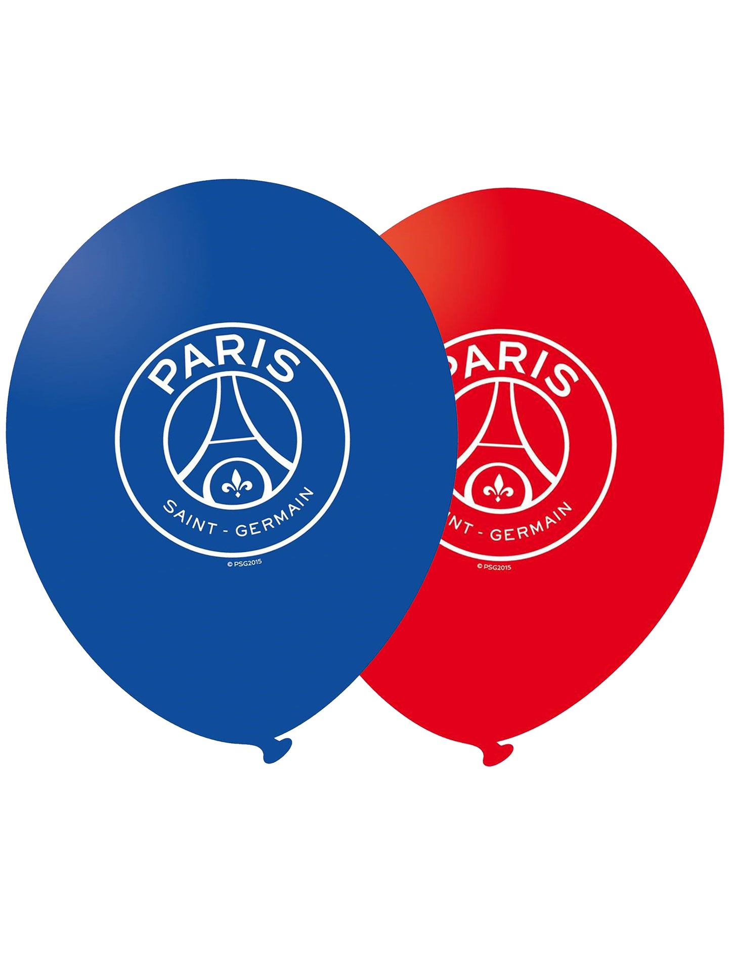 11 Ballons imprimés PSG bleus et rouges