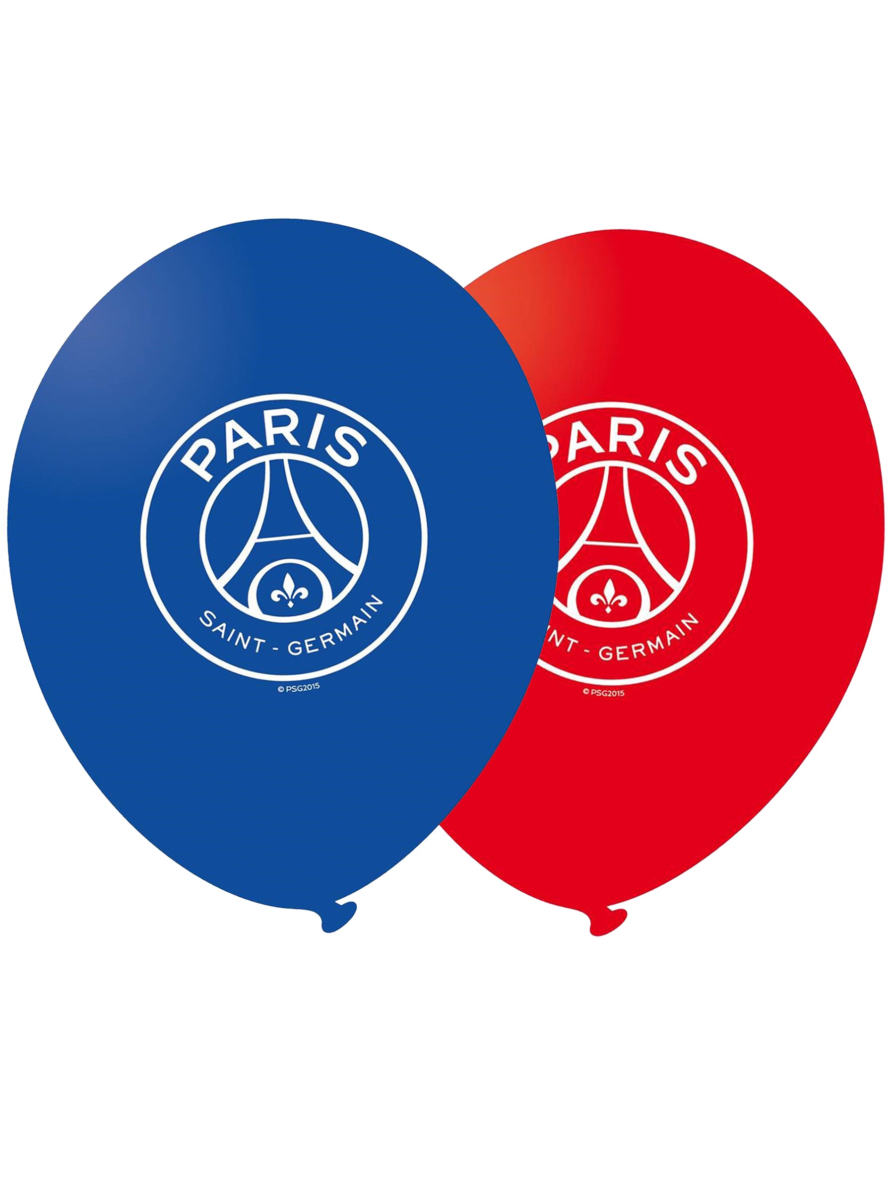 11 Ballons imprimés PSG bleus et rouges
