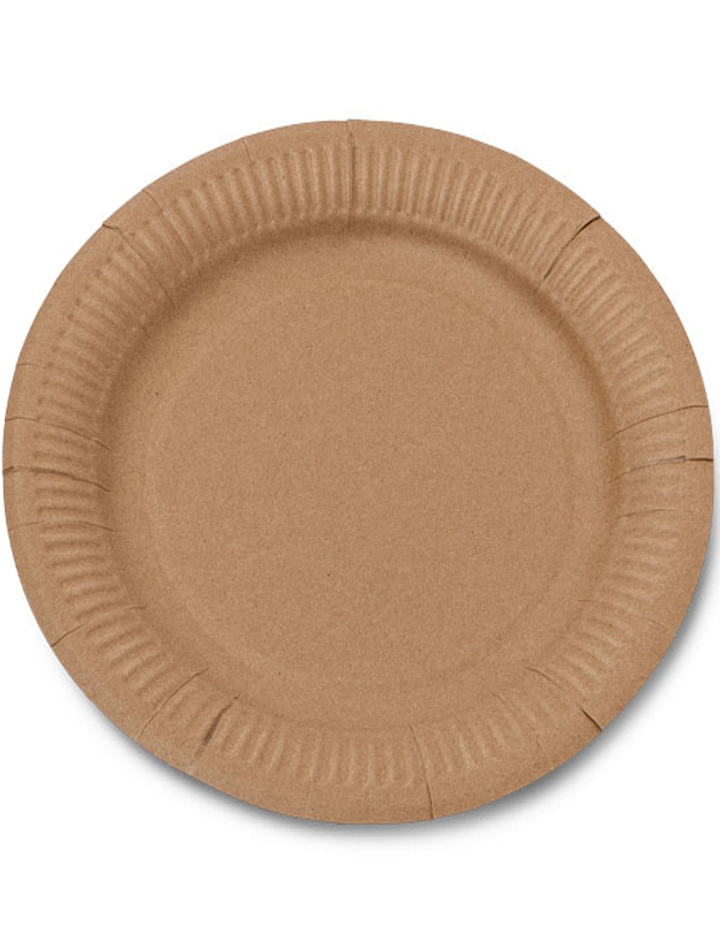 Assiettes en carton kraft pour fête marron naturel