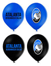 12 modrých a černých latexových balónků Atalanta™ 30 cm