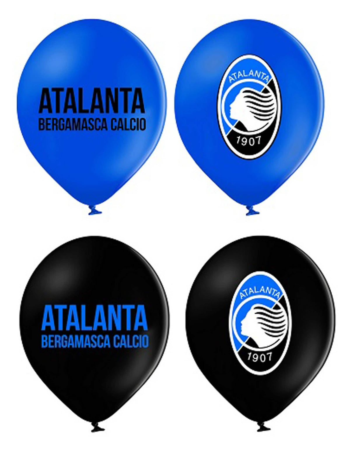12 modrých a černých latexových balónků Atalanta™ 30 cm
