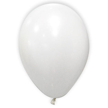 12 bílých metalických balónků 28 cm
