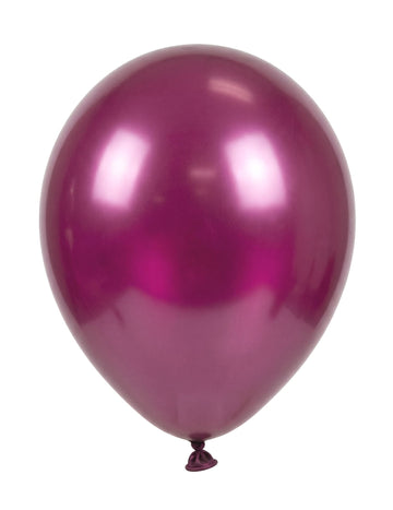 12 vínových metalických balónků 28 cm