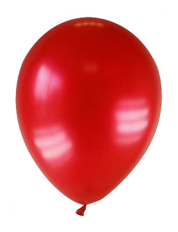 12 tmavě červených metalických balónků 28 cm